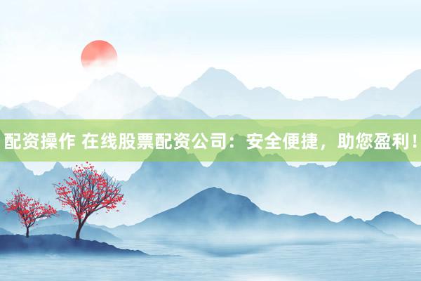 配资操作 在线股票配资公司：安全便捷，助您盈利！