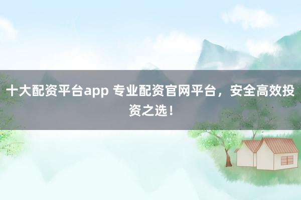 十大配资平台app 专业配资官网平台，安全高效投资之选！
