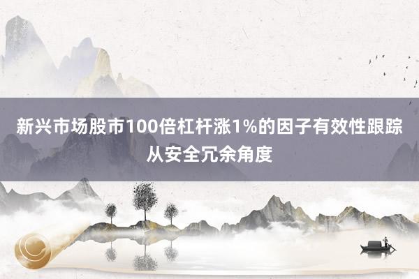 新兴市场股市100倍杠杆涨1%的因子有效性跟踪从安全冗余角度